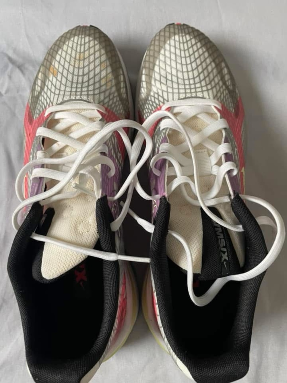 Nike Women's Mesh Running Sneakers in White, Pink and Purple